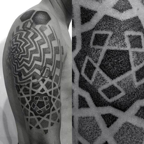 tatuaje geometrico brazo para hombre 29