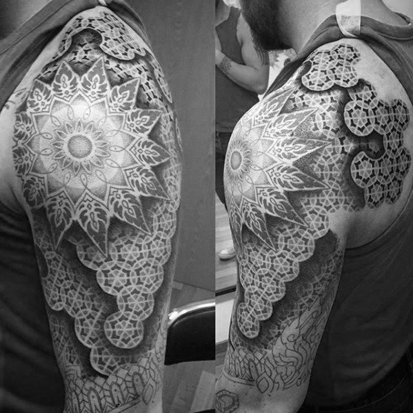 tatuaje geometrico brazo para hombre 31