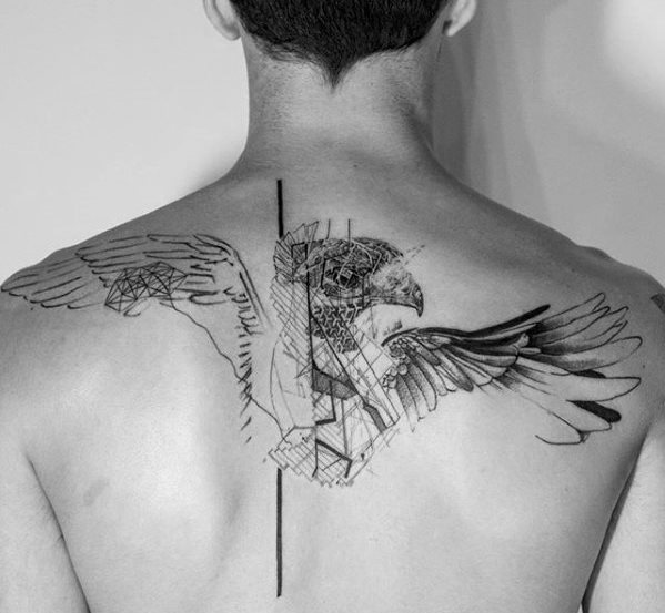 tatuaje geometrico espalda para hombre 36