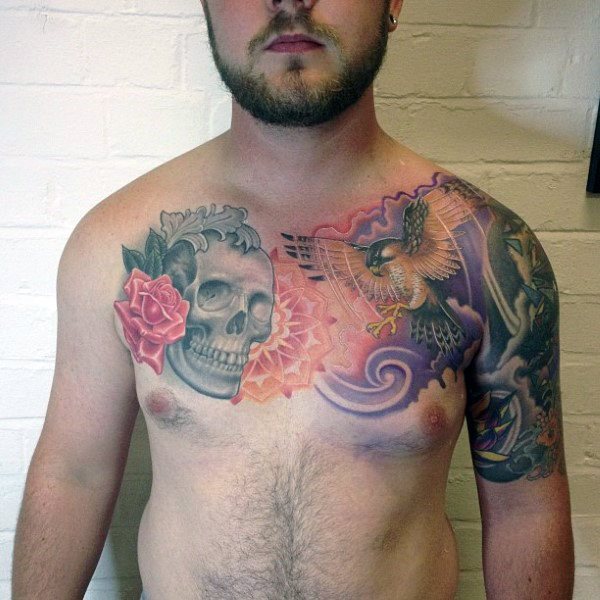 tatuaje halcon para hombre 36