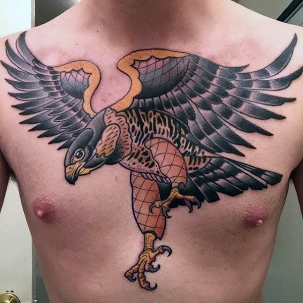 tatuaje halcon para hombre 46