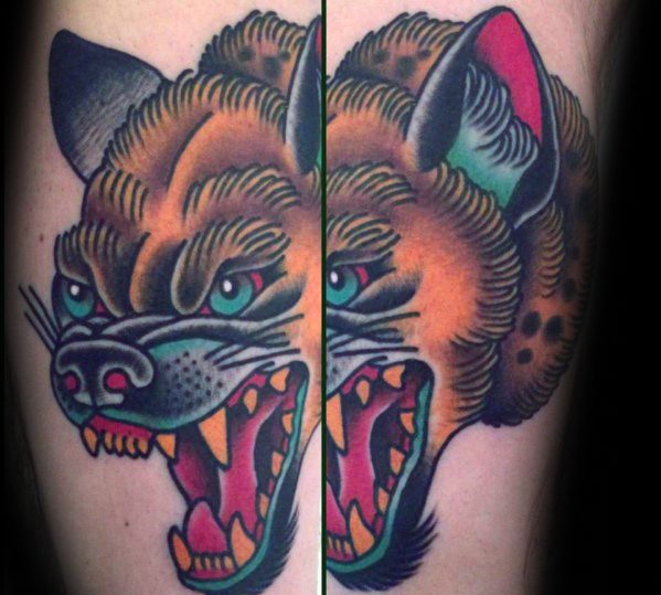tatuaje hiena para hombre 32