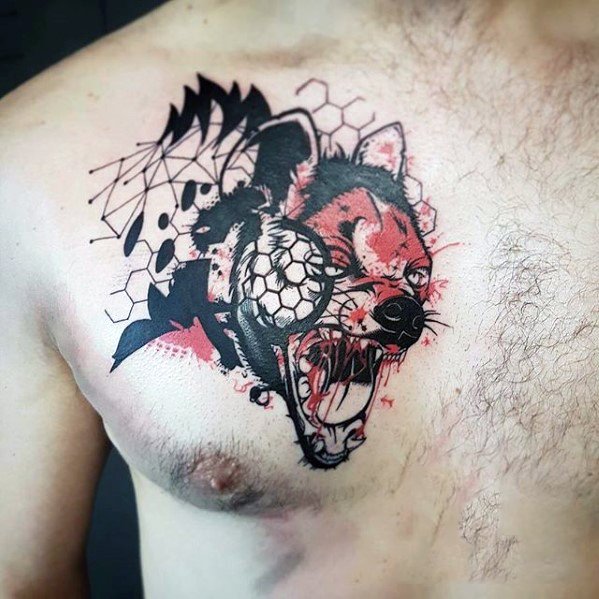 tatuaje hiena para hombre 51