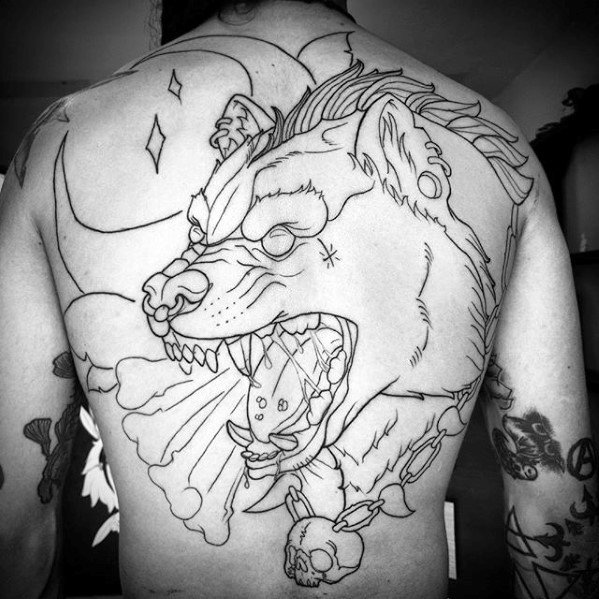 tatuaje hiena para hombre 52