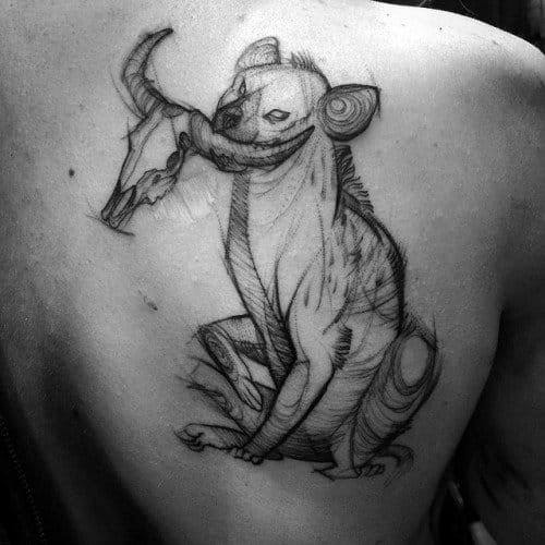 tatuaje hiena para hombre 53