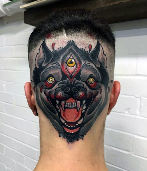 tatuaje lobo nuevo estilo para hombre 25