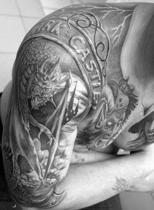 tatuaje manga dragon para hombre 01