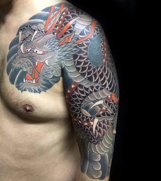 tatuaje manga dragon para hombre 07