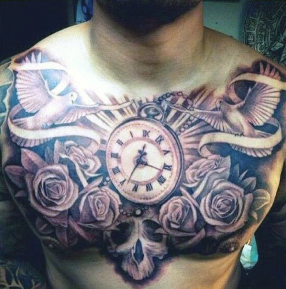 tatuaje paloma para hombre 44