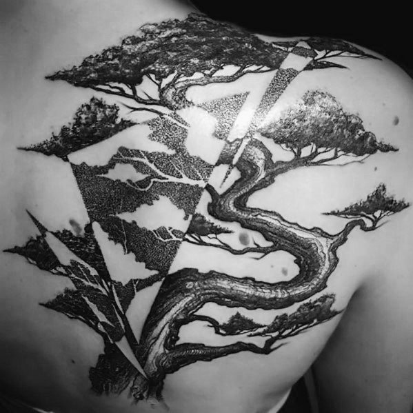 tatuaje perfecto arbol para hombre 14