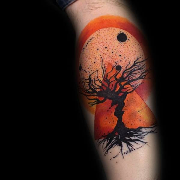 tatuaje perfecto arbol para hombre 41