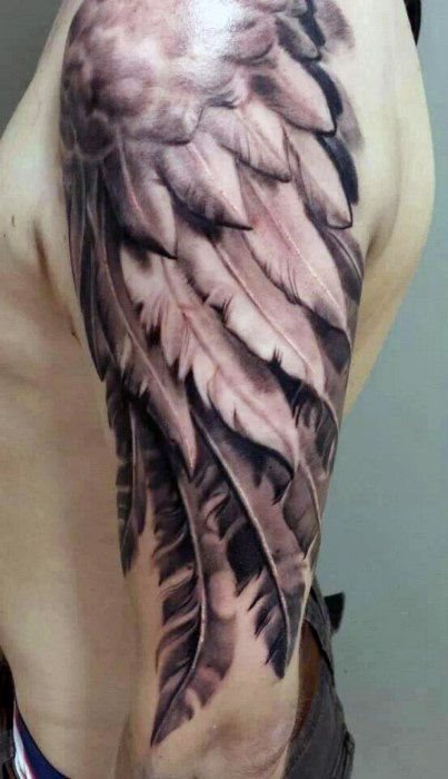 tatuaje plumas para hombre 17