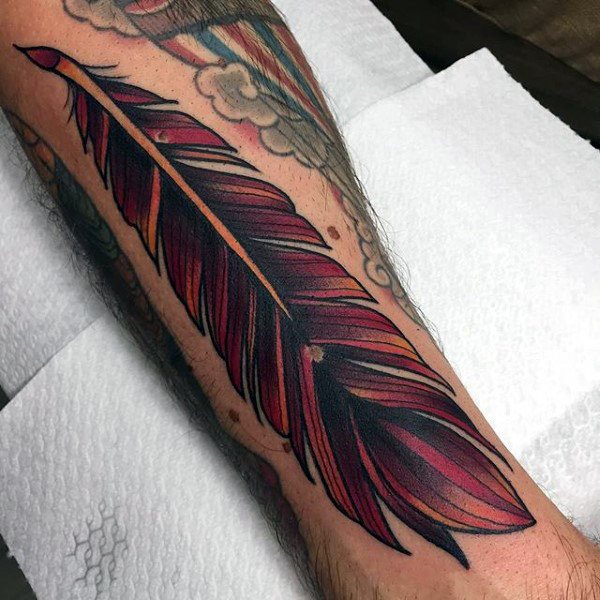 tatuaje plumas para hombre 20
