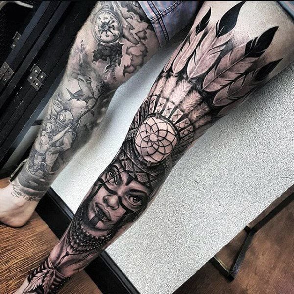 tatuaje plumas para hombre 49