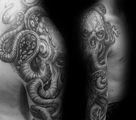 tatuaje pulpo brazo para hombre 06