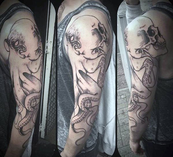 tatuaje pulpo brazo para hombre 11