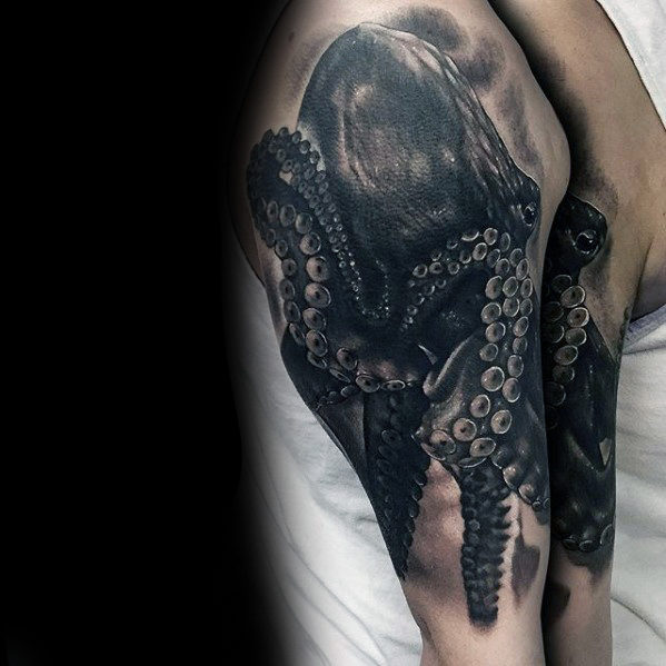 tatuaje pulpo brazo para hombre 12