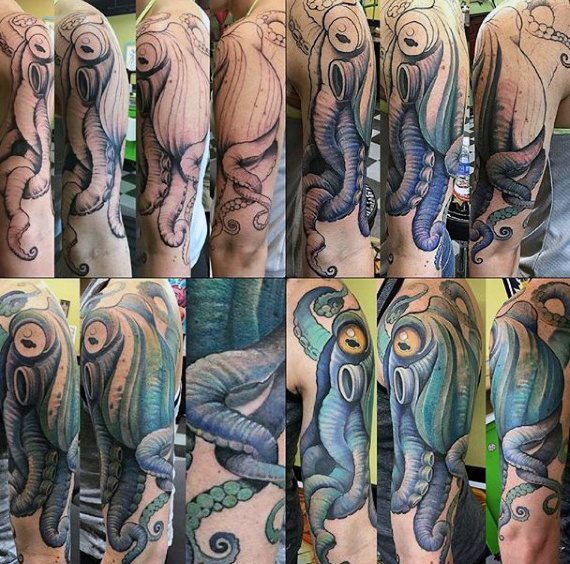 tatuaje pulpo en hombre 33