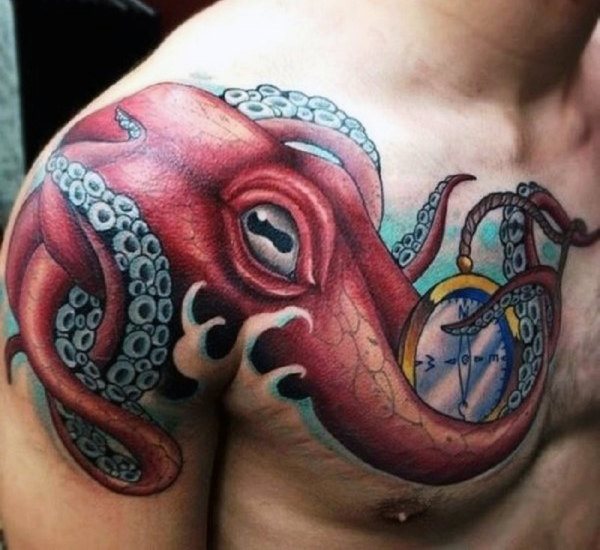 tatuaje pulpo en hombre 41