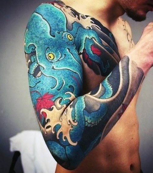 tatuaje pulpo en hombre 43