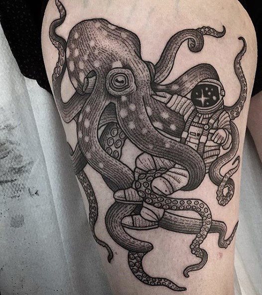 tatuaje pulpo en hombre 52