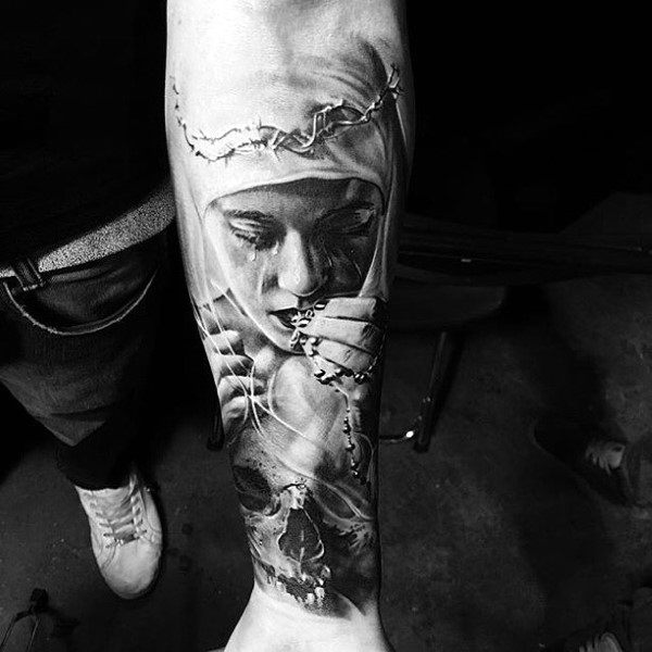 tatuaje religioso para hombre 50