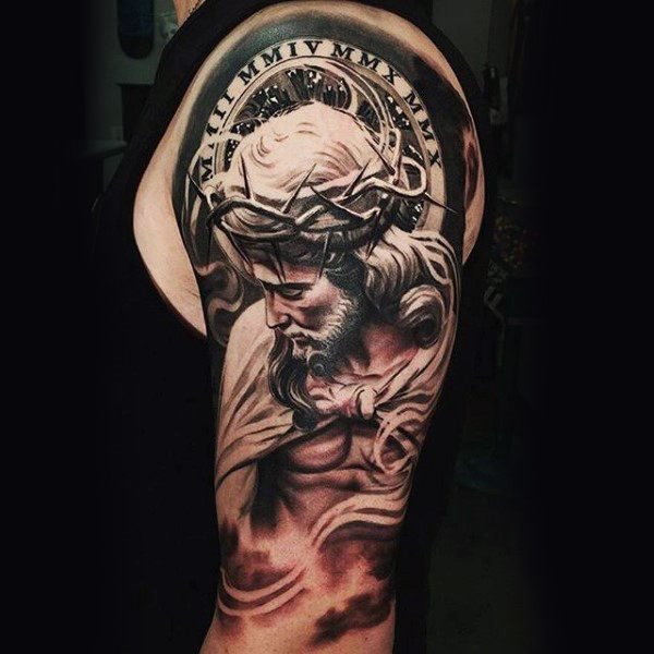 tatuaje religioso para hombre 91