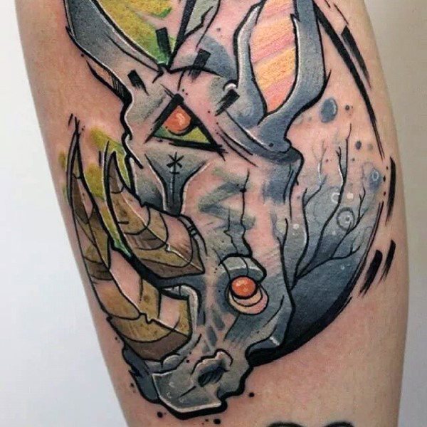 tatuaje rinoceronte para hombre 09