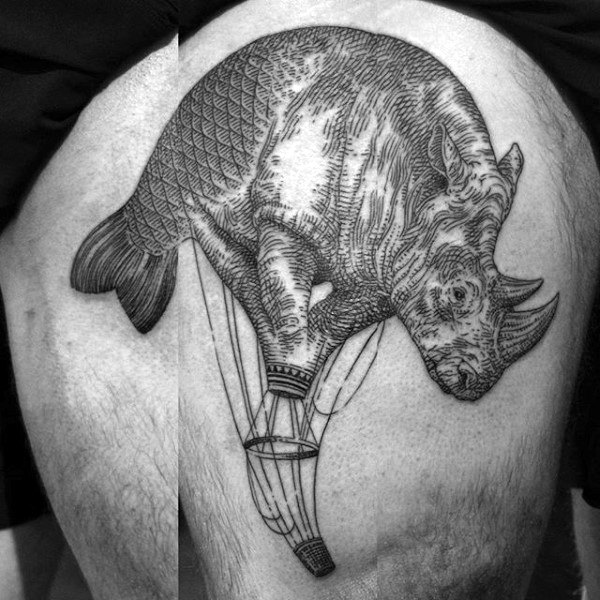 tatuaje rinoceronte para hombre 20