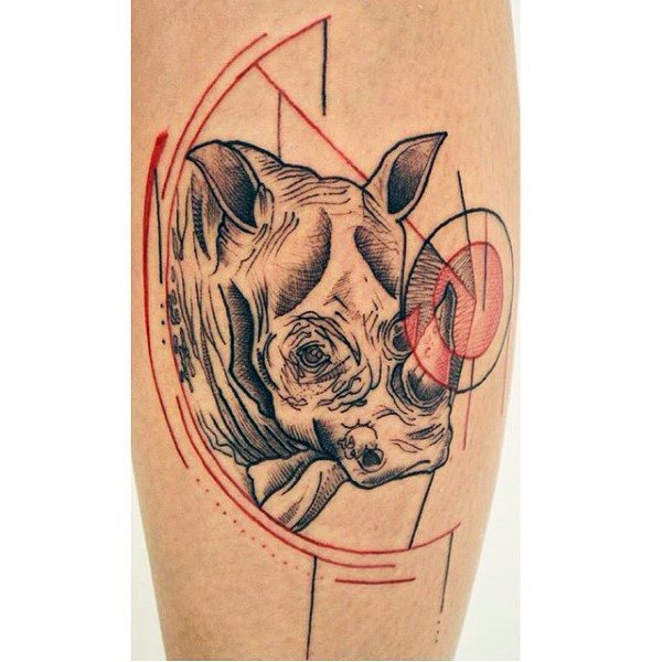 tatuaje rinoceronte para hombre 24
