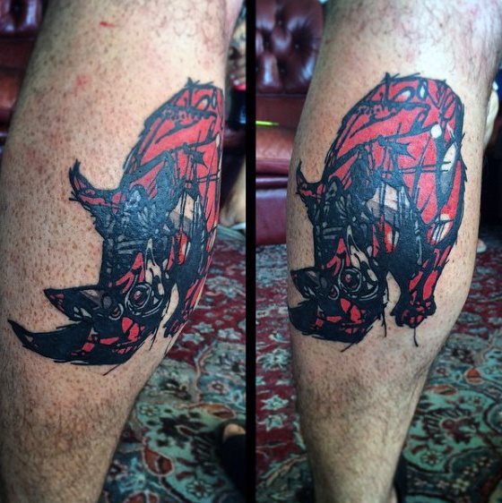 tatuaje rinoceronte para hombre 28