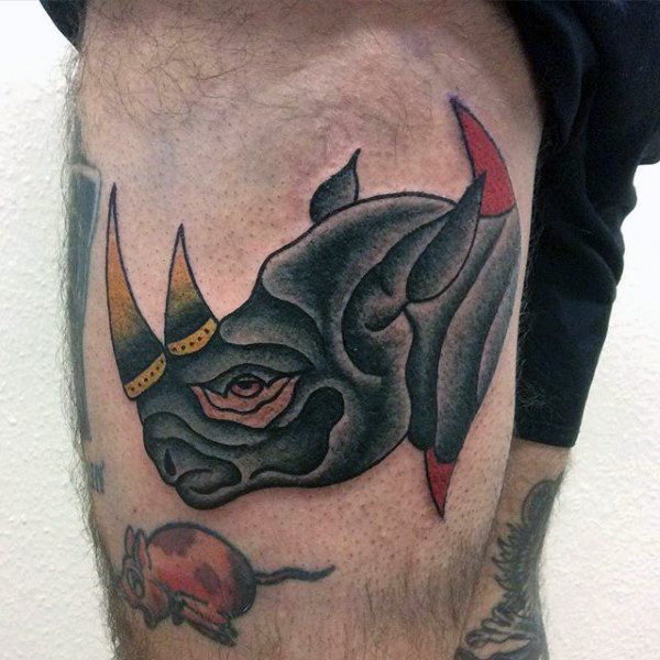 tatuaje rinoceronte para hombre 42