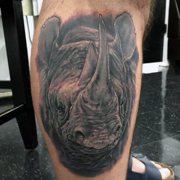 tatuaje rinoceronte para hombre 48