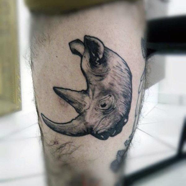 tatuaje rinoceronte para hombre 65