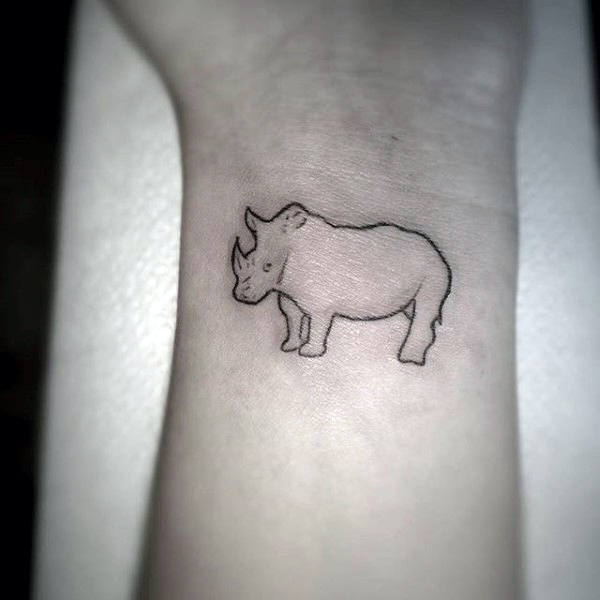 tatuaje rinoceronte para hombre 66