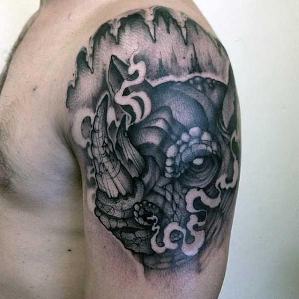 tatuaje rinoceronte para hombre 73