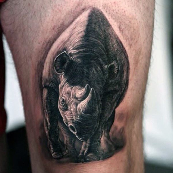tatuaje rinoceronte para hombre 75