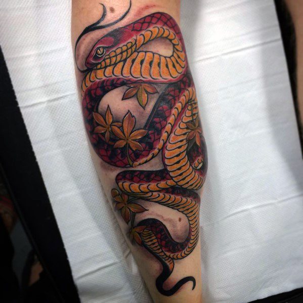 tatuaje serpiente nuevo estilo para hombre 33