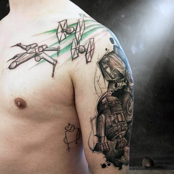 tatuaje star wars para hombre 110