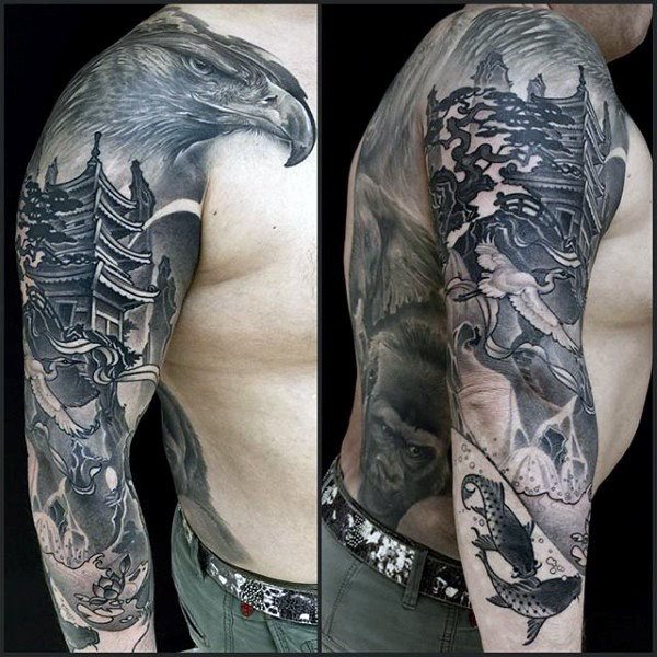tatuaje tinta negra para hombre 43