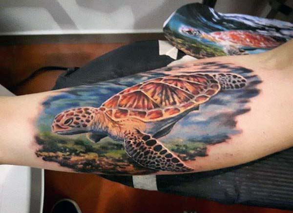 tatuaje tortuga para hombre 09