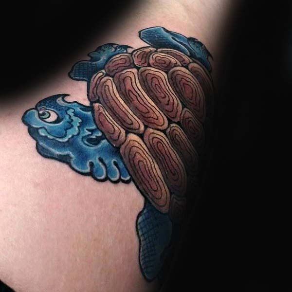 tatuaje tortuga para hombre 13