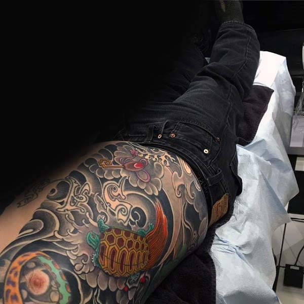 tatuaje tortuga para hombre 24