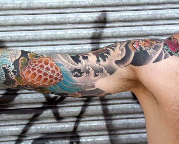 tatuaje tortuga para hombre 25