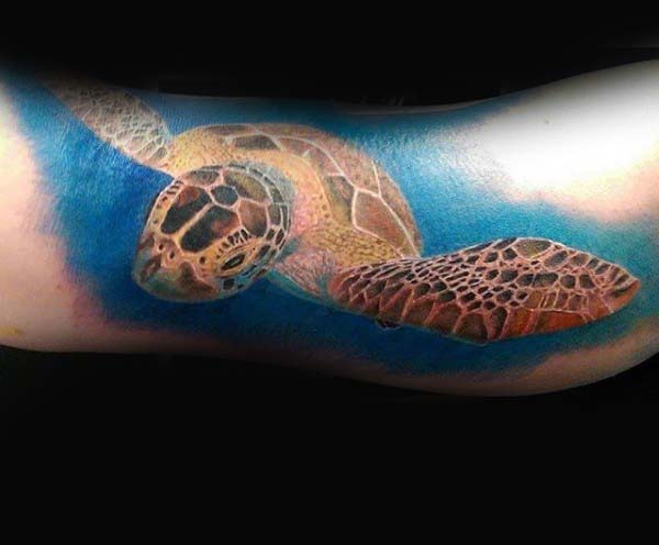 tatuaje tortuga para hombre 34