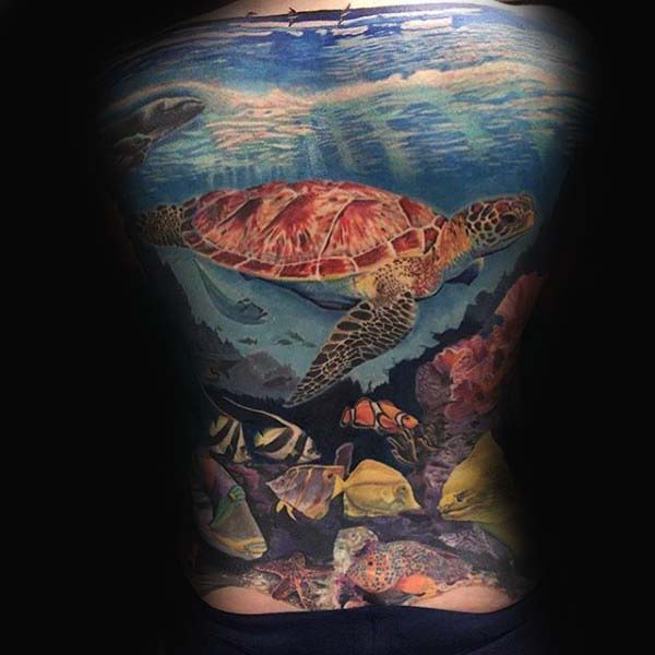 tatuaje tortuga para hombre 39