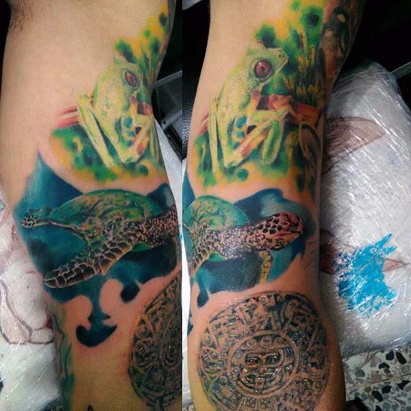 tatuaje tortuga para hombre 46