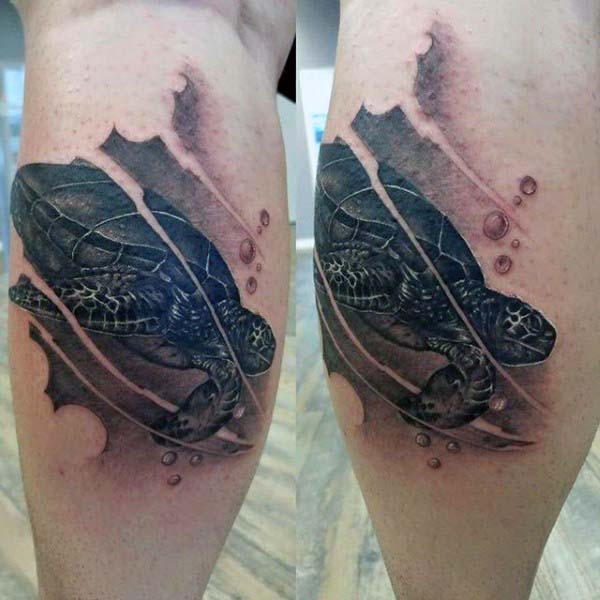 tatuaje tortuga para hombre 49
