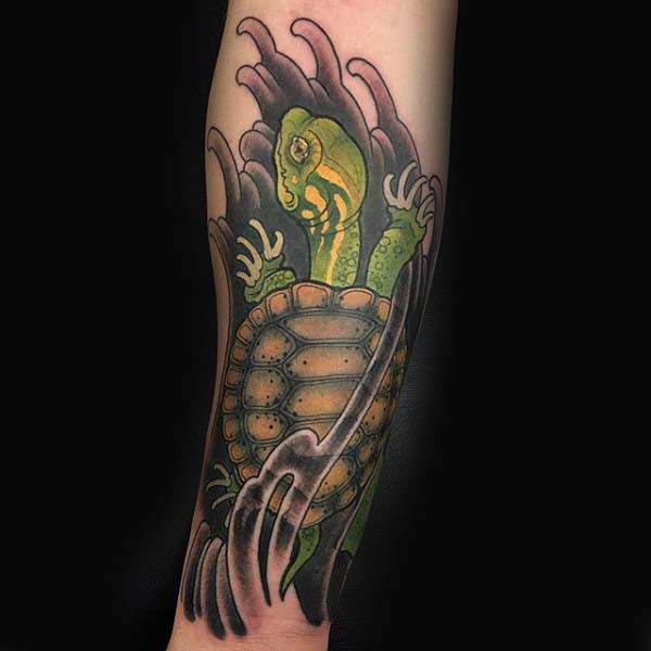 tatuaje tortuga para hombre 53