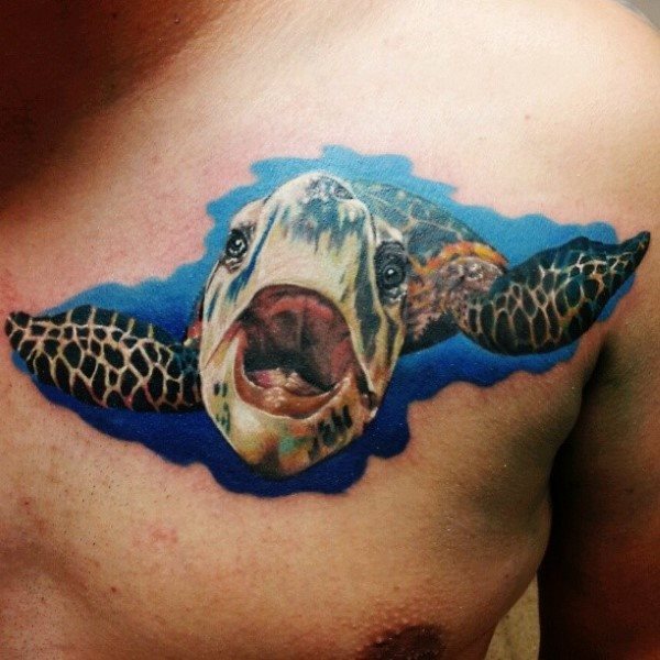 tatuaje tortuga para hombre 58